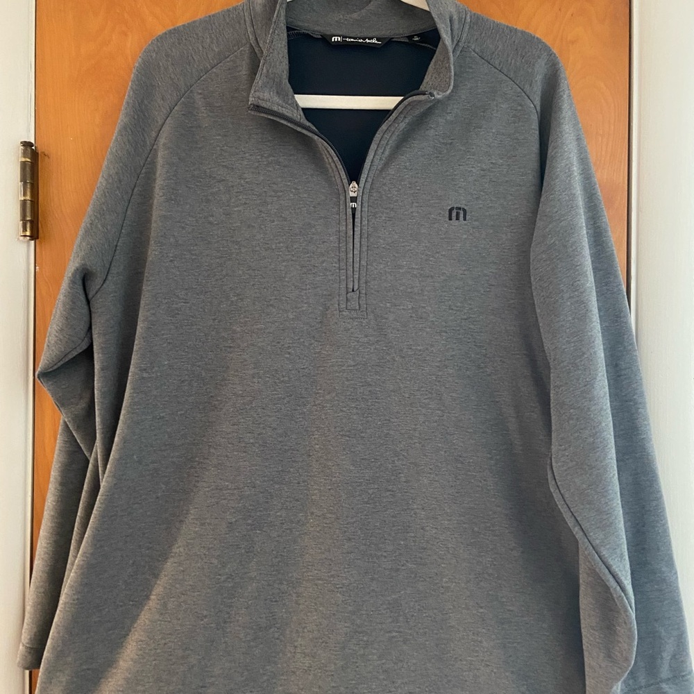 Travis Mathew Charcoal Zip-Up Sweater